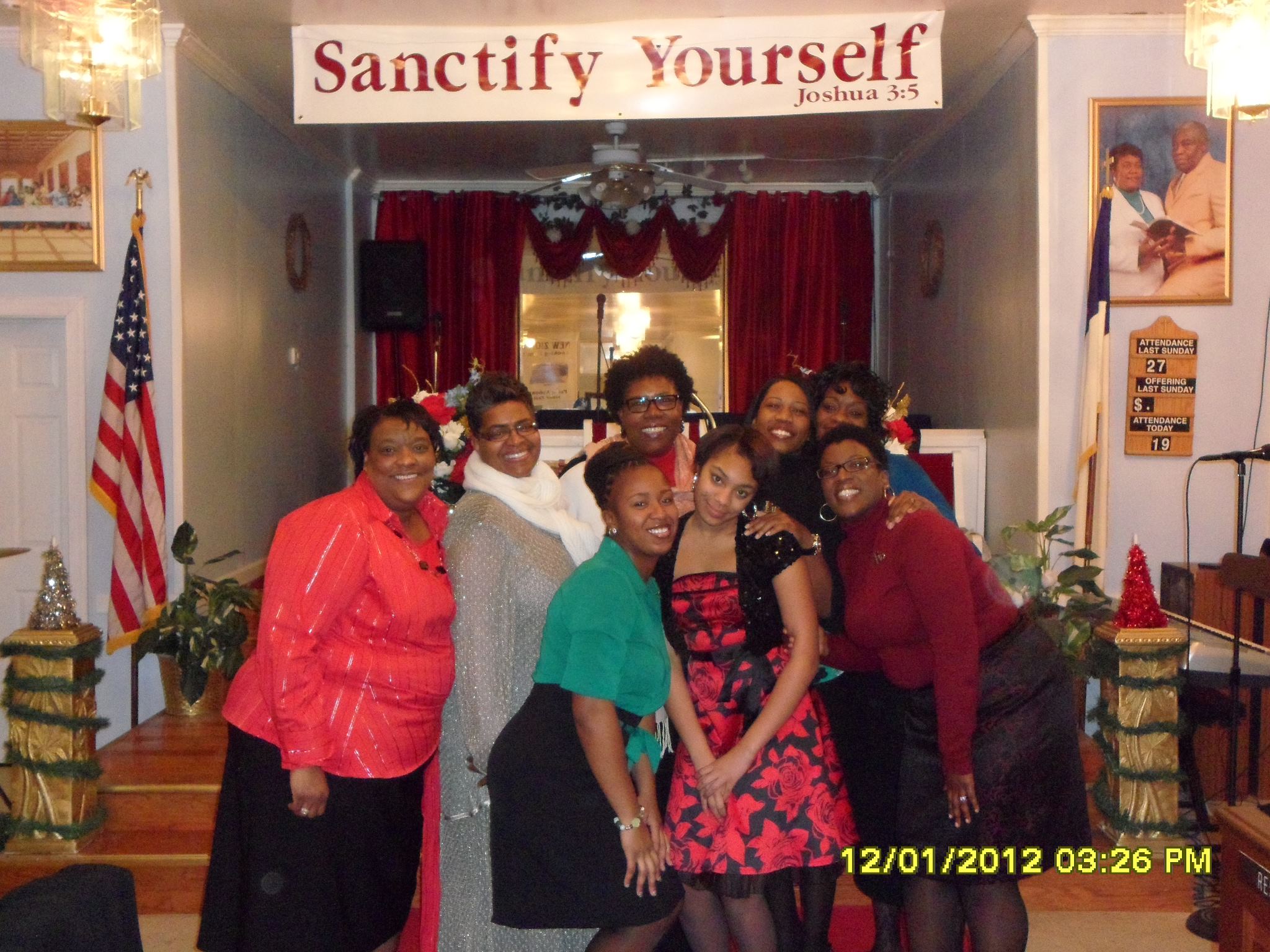 New Zion congregation gathered in the sanctuary