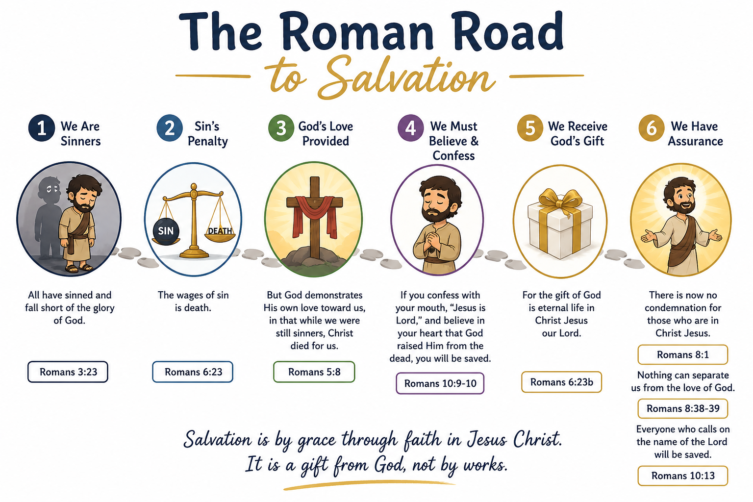 The Roman Road to Salvation, a Scripture-by-Scripture path through the gospel